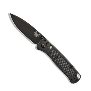 Benchmade Mini Bugout Black Coated Non-Serrated Drop Point